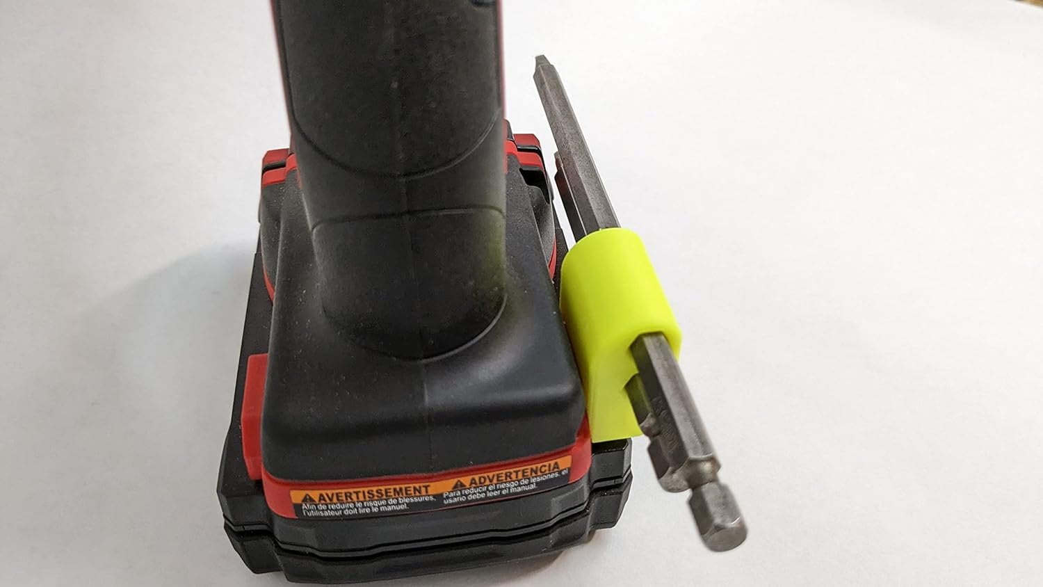 MAGNETIC Bit Holder for Milwaukee M18 Drill - Side Mounted - Strong Magnets - Low Profile Design - Galactic Gadgets (Orange) - Image 16