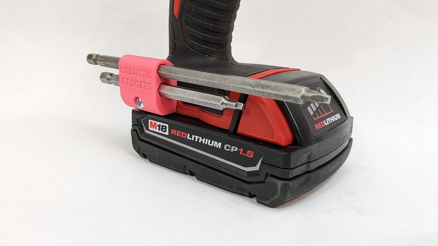 MAGNETIC Bit Holder for Milwaukee M18 Drill - Side Mounted - Strong Magnets - Low Profile Design - Galactic Gadgets (Orange) - Image 18