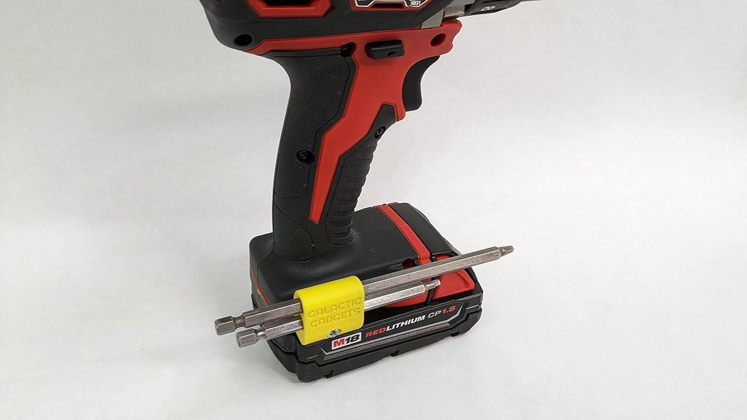 MAGNETIC Bit Holder for Milwaukee M18 Drill - Side Mounted - Strong Magnets - Low Profile Design - Galactic Gadgets (Orange) - Image 20