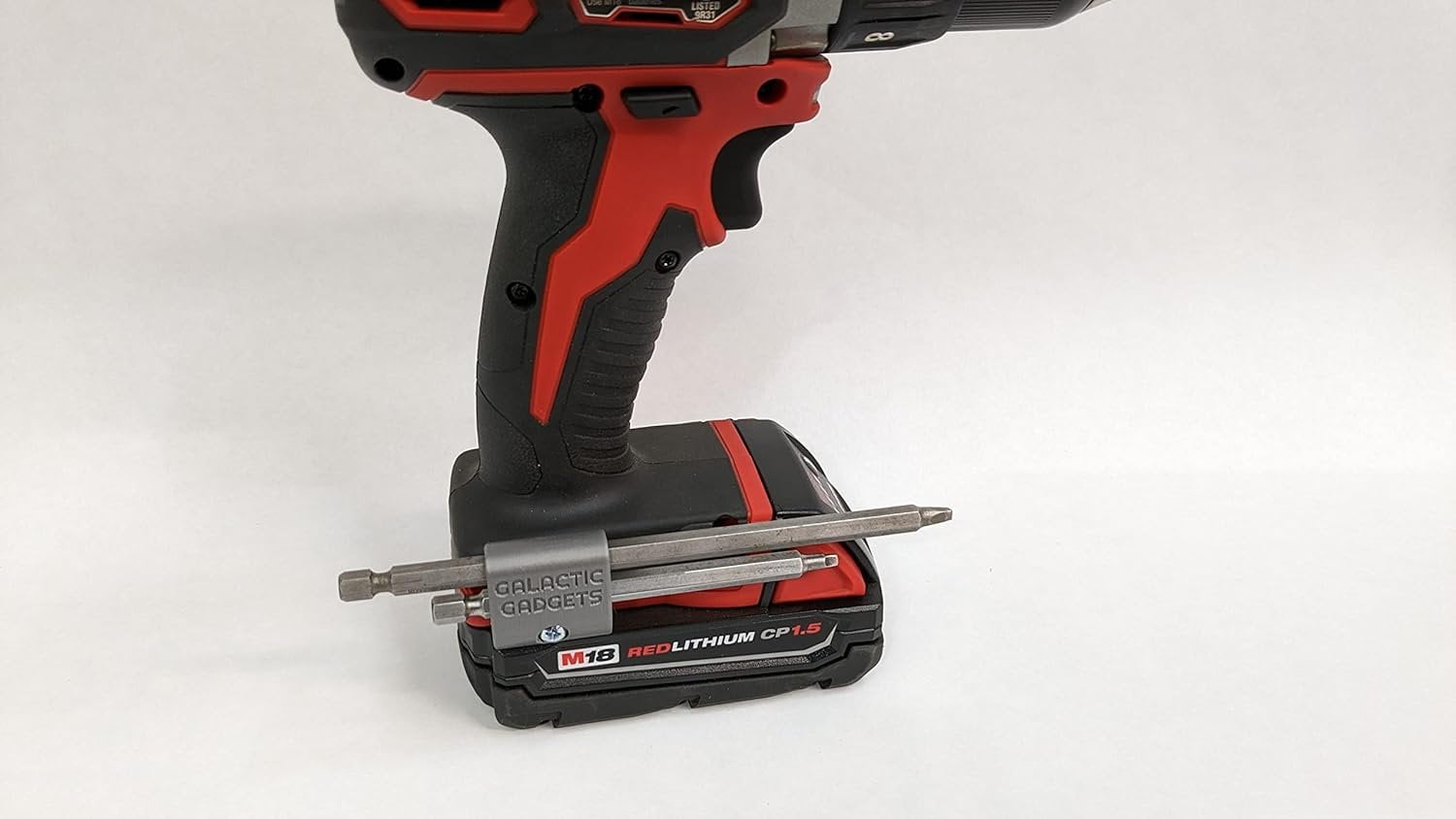 MAGNETIC Bit Holder for Milwaukee M18 Drill - Side Mounted - Strong Magnets - Low Profile Design - Galactic Gadgets (Orange) - Image 11