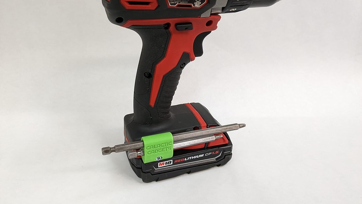 MAGNETIC Bit Holder for Milwaukee M18 Drill - Side Mounted - Strong Magnets - Low Profile Design - Galactic Gadgets (Orange) - Image 15